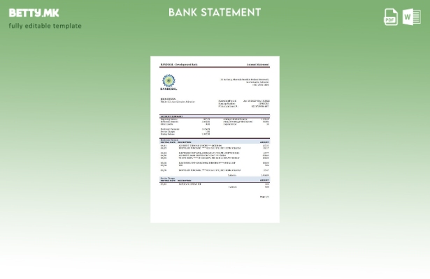 модерен стил Шаблон за збор за извод од банка на Салвадор Бандесал